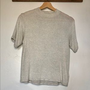 Knit Mock Neck Tee